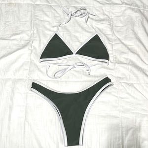 Olive green bikini set